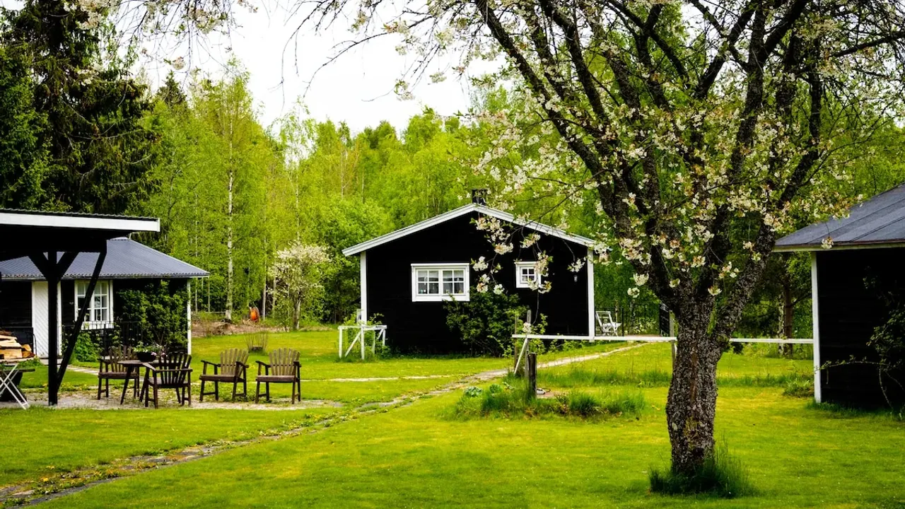 Stuga vid Glafsfjorden i Sulvik utanför Arvika, exempel på stughyra i Värmland.