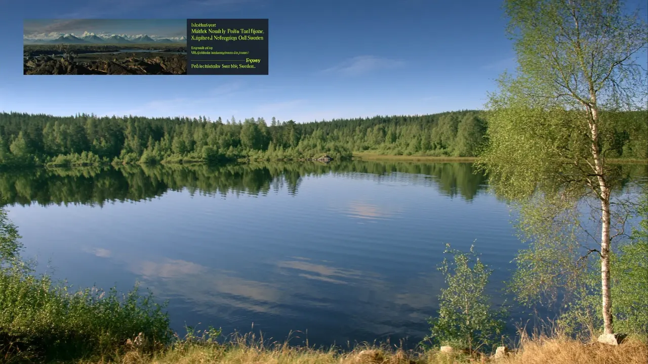 Utsikt över Glafsfjorden med skog och sommarljus